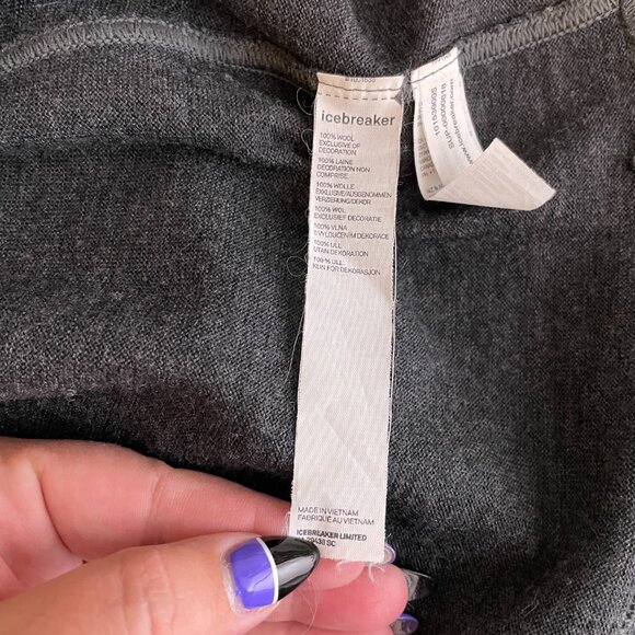 Icebreaker Men XL Dark Gray 320 1/4 Zip Sweater Merino Wool - Picture 11 of 11